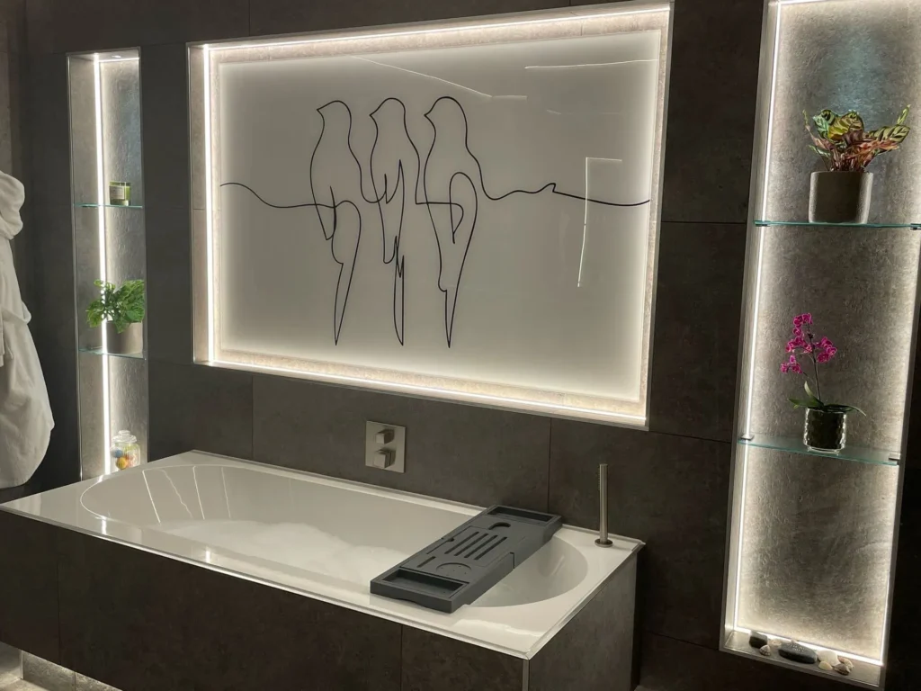 Print direct to media bathroom bespoke solution