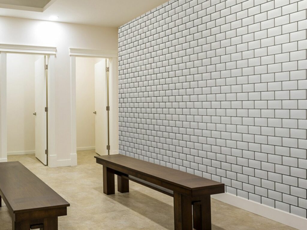 Commercial interior design solution for bathroom