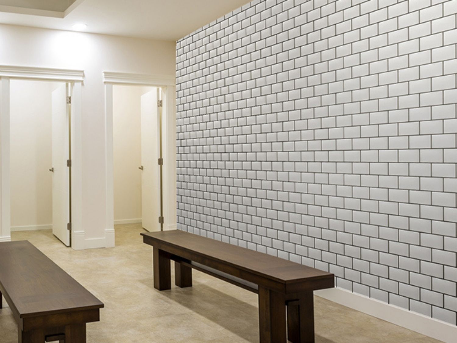 Commercial interior design solution for bathroom
