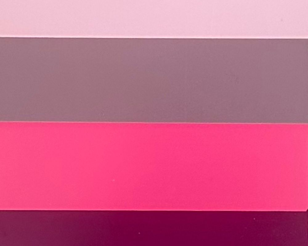 colour sample of Blossom, Rosewood, Fuchsia & Plum