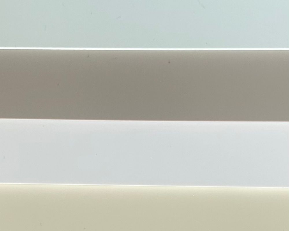 Colour samples of Duck Egg, Sandstone, Pebble, Ivory