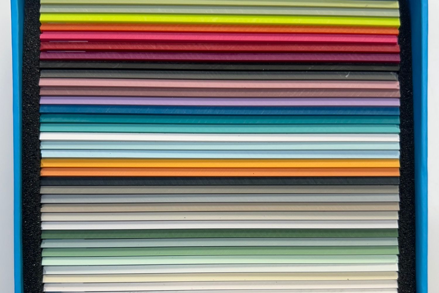 Samples of all colours of cladding available