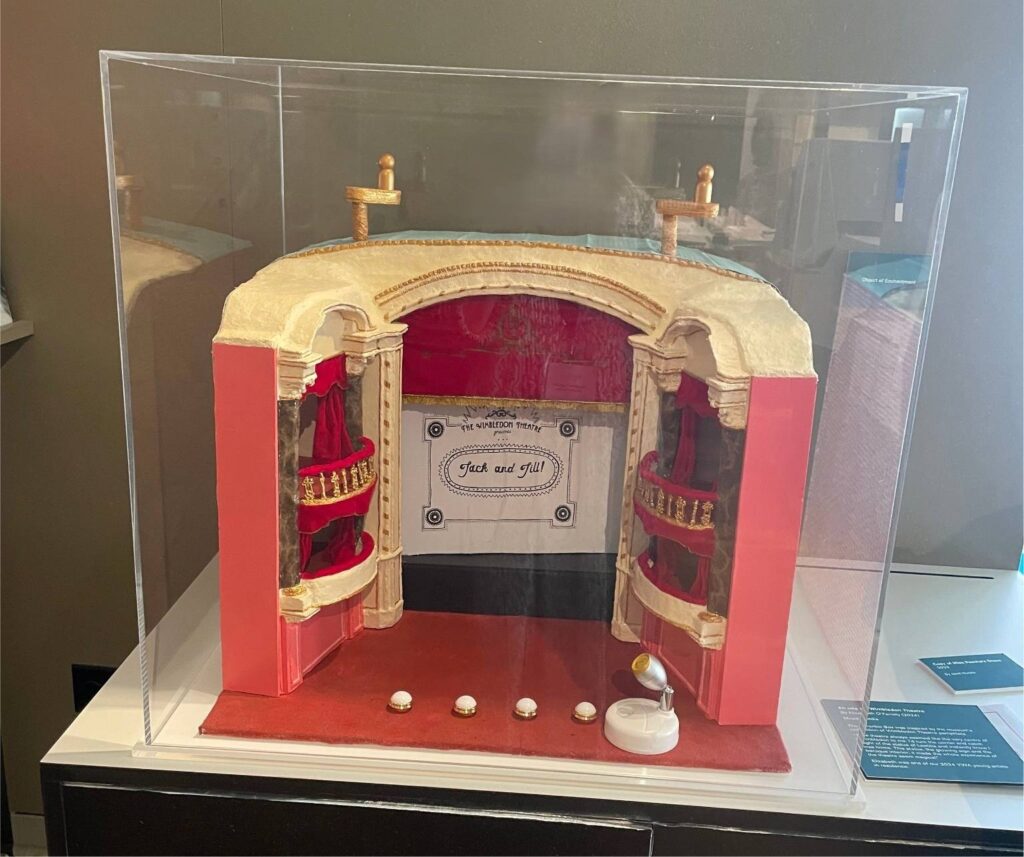 Custom made acrylic vitrine housing art work on display in The Wimbledon Museum